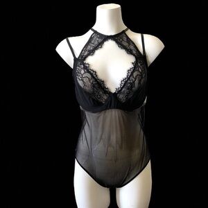 JEZEBEL NEW BLACK LACE TEDDY